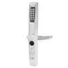 Adams Rite eForce 3090 keyless entry keypad, clear anodized lever handle, surface-mounted commercial door lock