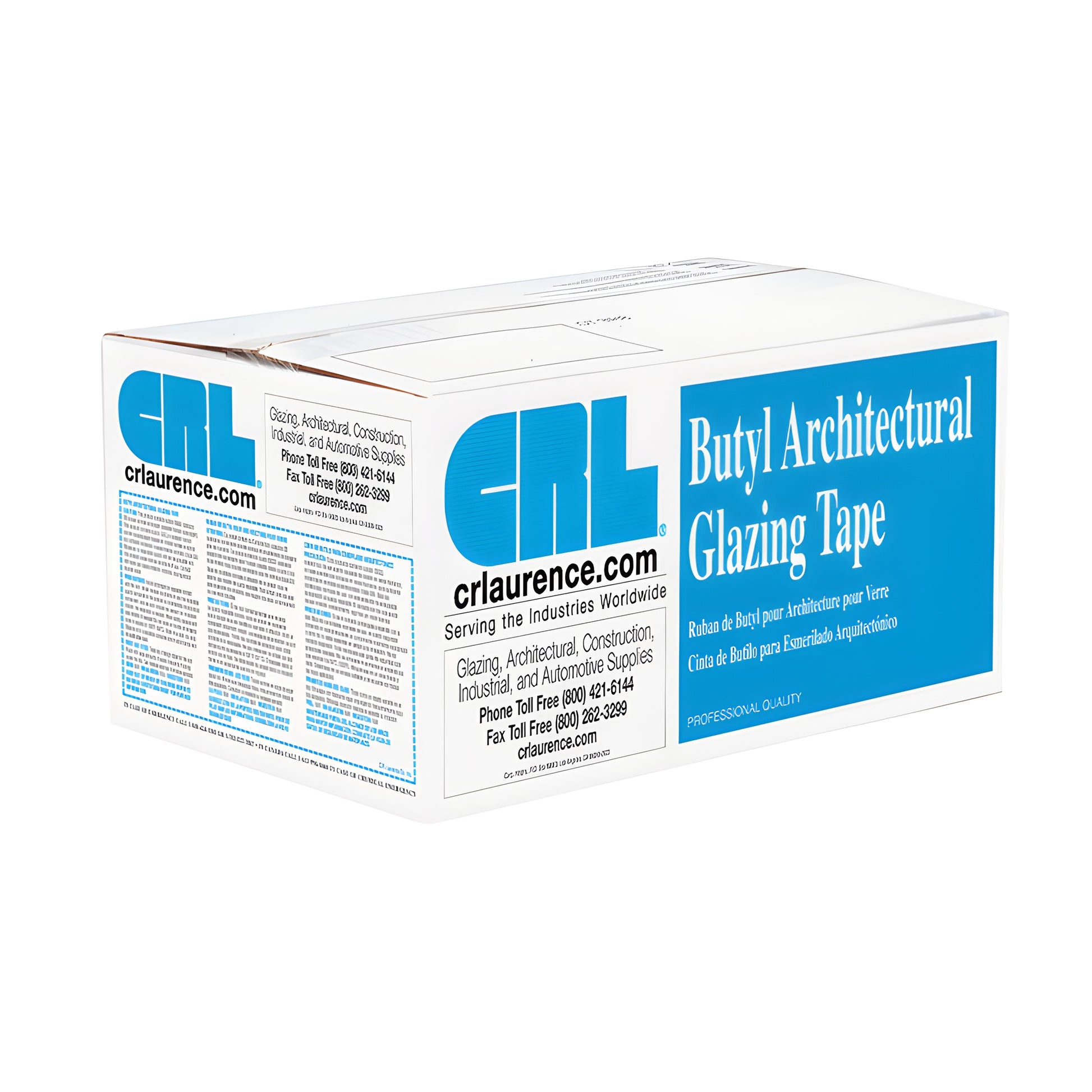 CRL GT407 gray butyl glazing tape roll, 1/2 in x 20 ft, 1/4 in thick on release liner