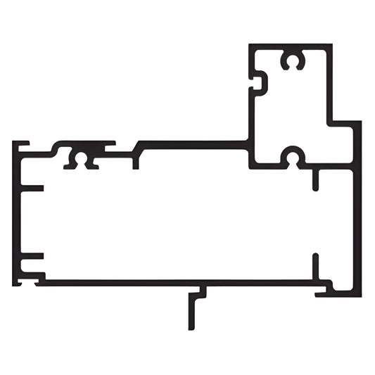 CRL U.S. Aluminum extrusion profile (SKU 1G67711), Clear Anodized Class 1 cross section on white background