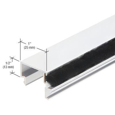 CRL-U.S. Aluminum Snap-In Door Stop with Weatherstrip, White KYNAR® Paint - 21'-2"