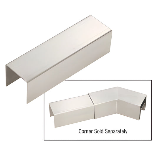 SRF20CSS stainless steel 5in square connector sleeve for cap/handrail splices, fits inside cap rail