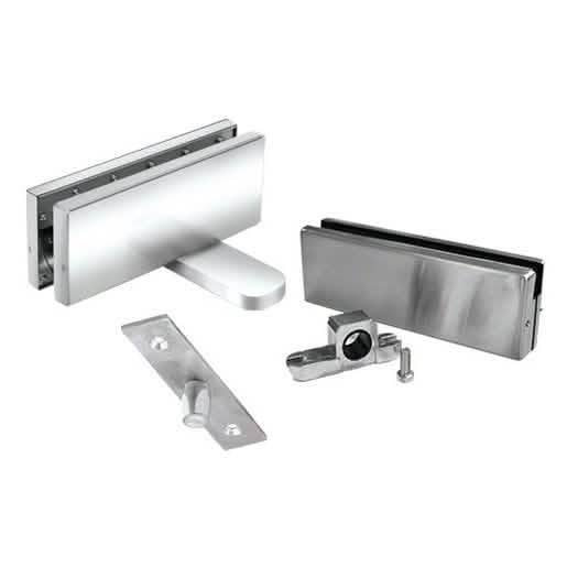 CRL Polished Stainless Steel Hydraulic Patch Door Set Hold Open - Sleek & Durable Design