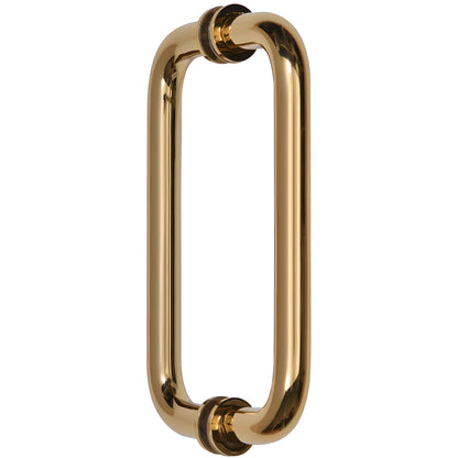 French gold solid brass 3/4 in. rectangular back-to-back shower door pull with metal washers (SKU SPH8FG)