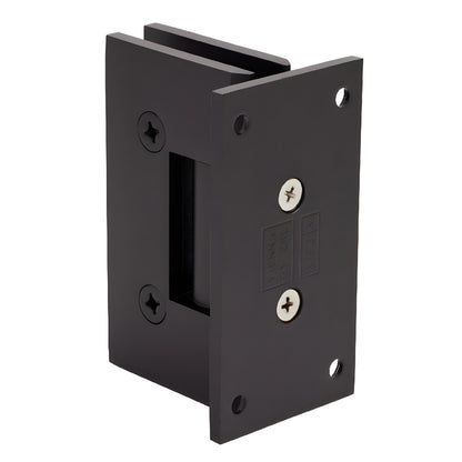 Oil-rubbed bronze Vienna positive-close shower hinge SKU V1E0670RB - solid brass wall-mount for 10-12mm tempered glass.