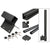 CRL 1100 Series Matte Black Outside 90 Degree Fascia Mount Post Kit