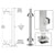 CRL 42in Brushed Stainless Steel Square Glass Clamp 90° Railing Kit