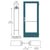 CRL-U.S. Aluminum Series 400 Medium Stile Butt-Hinged Door, KYNAR