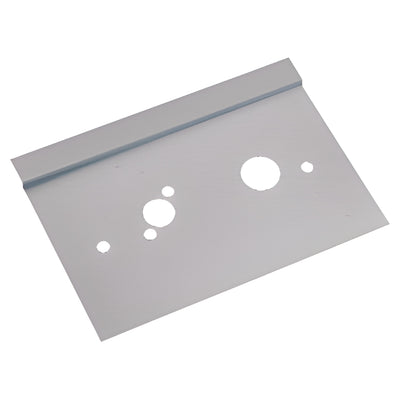 CRL 6x10 Brushed Stainless Right-Hand Center Lock Door Latch Guard