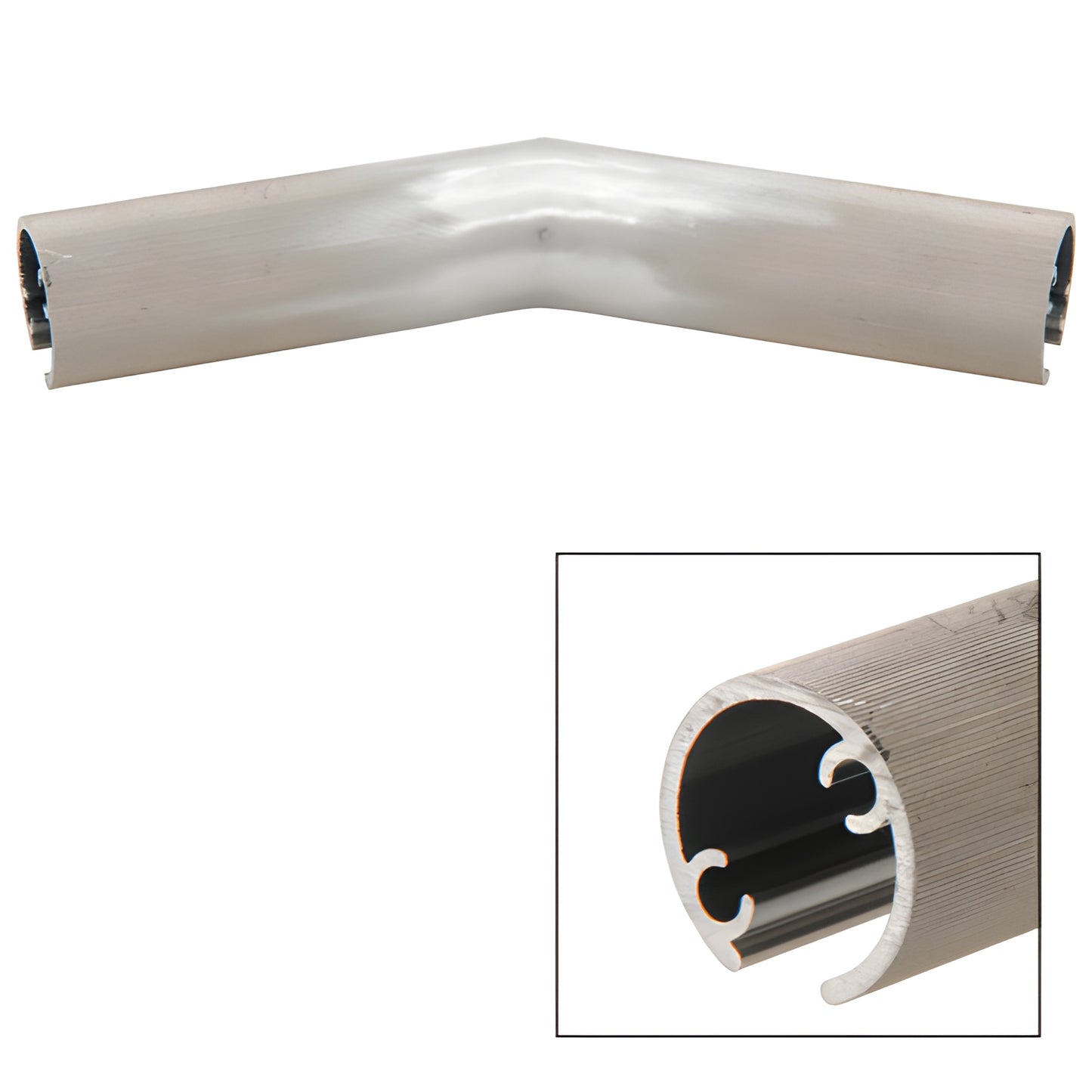 HRH1532M 148 mill aluminum handrail angle connector, 6" x 6" long point, fits HRH15 tubing