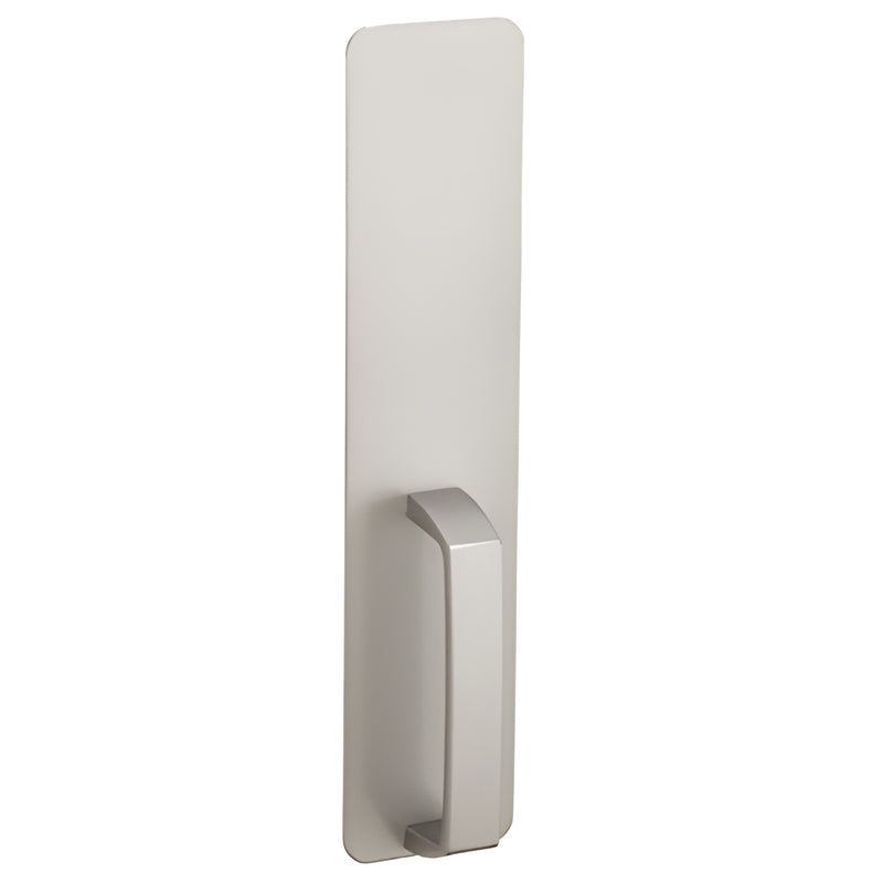 Aluminum dummy handle trim DL51HSDUMA - 13 3/8" tall non-handed outside pull for panic doors, concealed fasteners.