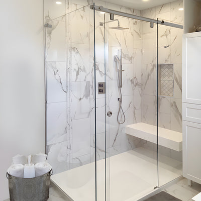 CRL Brushed Nickel 84" Hydroslide 180 Degree Sliding Shower Door Kit