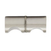 SDK140BN Crescent back-to-back grip knob, brushed nickel brass, 1" diameter for 6-12mm frameless shower glass.