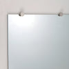 Set of 4 brushed nickel round mirror clips, 3/4 in. diameter for 1/4 in. (6 mm) mirrors - SKU MC02BN