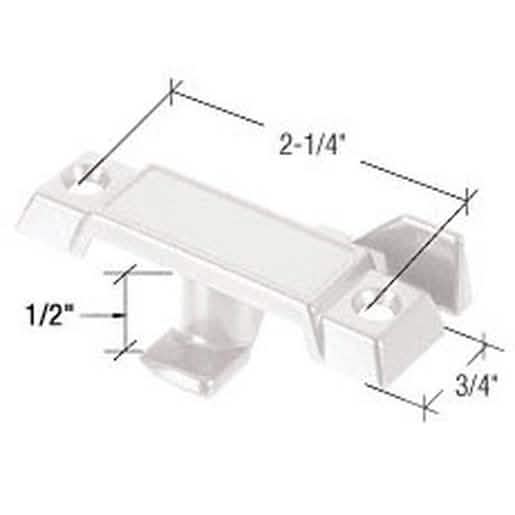 CRL White Sash Lock with 2-1/4\" Screw Holes for Acorn Windows - Secure & Durable
