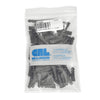 Gray plastic ribbed screw anchor (shoulderless), 1/4 in drill hole, fits #4-#10 screws - SKU P1349C