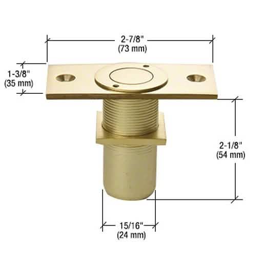 CRL Polished Brass Dust Proof Keeper Non-Locking for Secure and Stylish Door Closures