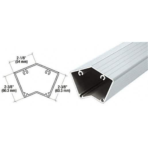 CRL Mill Series 42" 135° Post - Durable, sleek design for secure glass railing systems.