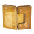 CRL Vienna 045 135° Unlacquered Brass Glass-to-Glass Shower Hinge