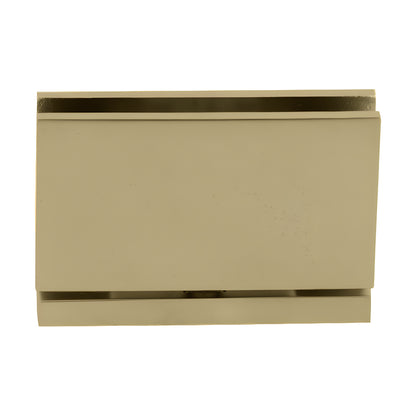 Cardiff CAR01BBRZ brushed bronze brass squared pivot hinge for shower doors, floor/head mount, fits 8-10mm glass