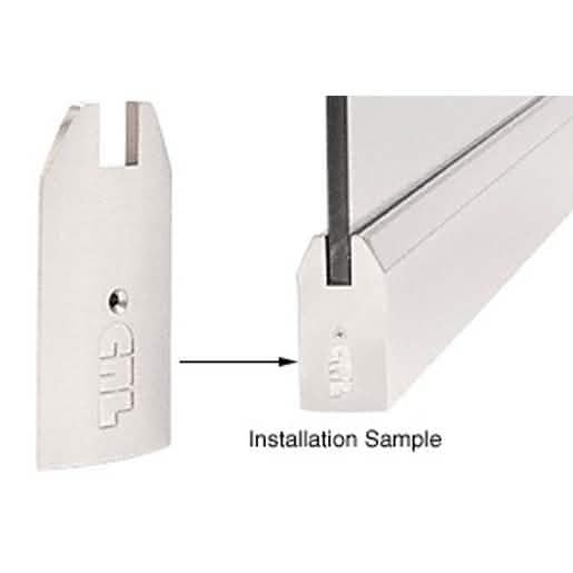 CRL Satin Anodized 4" Tapered End Cap for Sidelite Rails - Sleek, Durable Finish