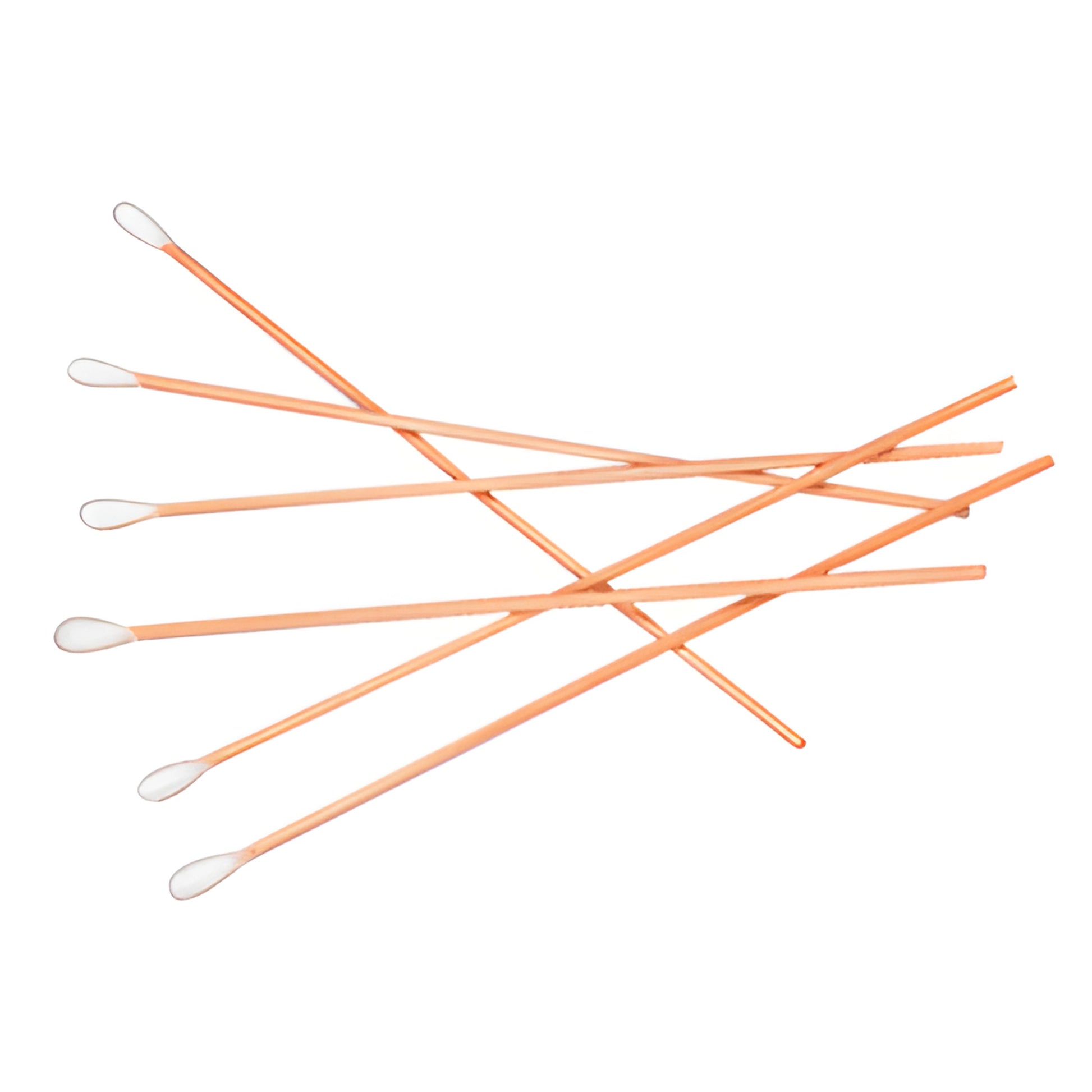 CRL 6-inch wooden-shaft cotton swabs (SKU 1CS), white tips on orange sticks, for precise pinchweld primer application.