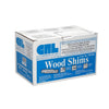 Tapered wood shims bundle 1-1/2 in 8 in, northern whitewood or kiln dried cedar for leveling - SKU NWS9C