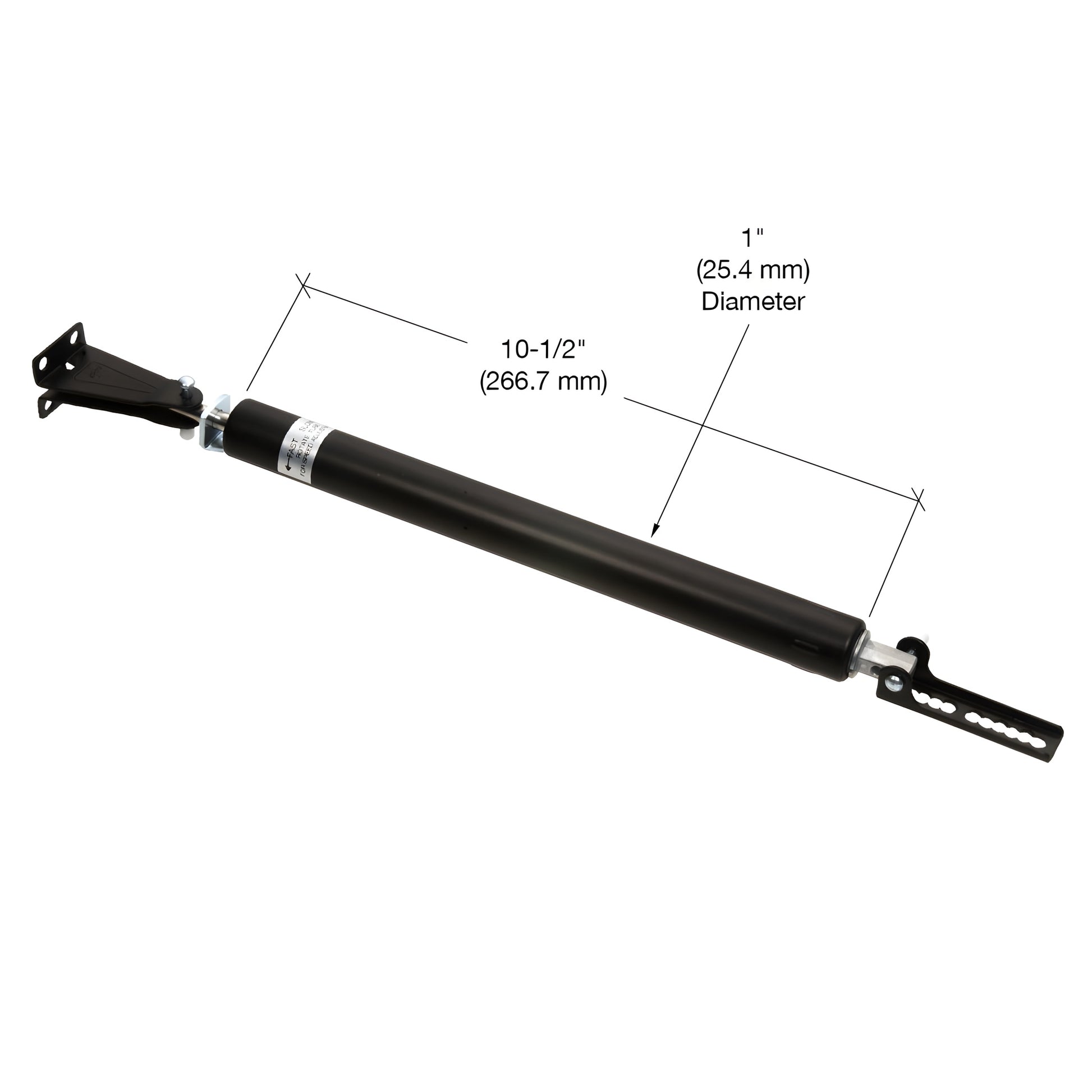 Black hydraulic fingertip-adjustable door closer for outswing doors, aluminum 10.5 in - SKU K5059