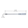 GL100 heavy-duty putty scraper, 11/16 in steel blade, 12-3/8 in length, aluminum handle, silver finish