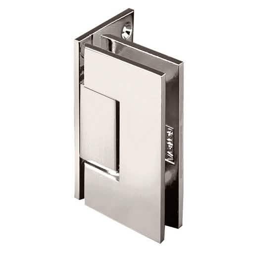 Polished Nickel Wall Mount Offset Back Plate Hinge - CRL Vienna 044 Series