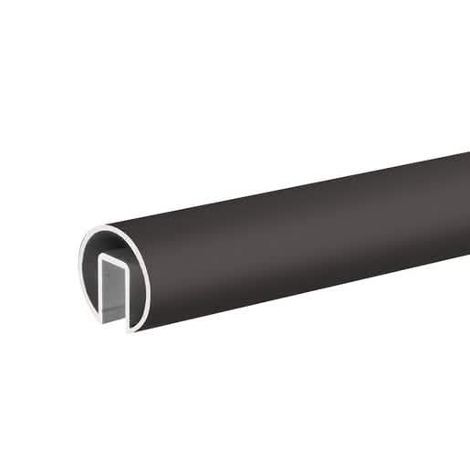 CRL Dark Bronze Aluminum Cap Rail for 1/2" or 5/8" Glass, 240" Length, 1.9" Width