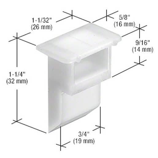 CRL 1-1/4" Nylon Sash Cam for smooth window operation and easy installation.