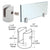 CRL Chrome Slot-Mount Standoff for 1/4 in Glass Panels