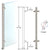 CRL 36" Brushed Stainless 1" Round Slimline 135° Glass Partition Post