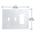 CRL Clear Acrylic Mirror Double Toggle Switch Plate - Single Gang