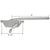 CRL Left-Hand Aluminum Casement Window Operator 9in Arm for Fenestra