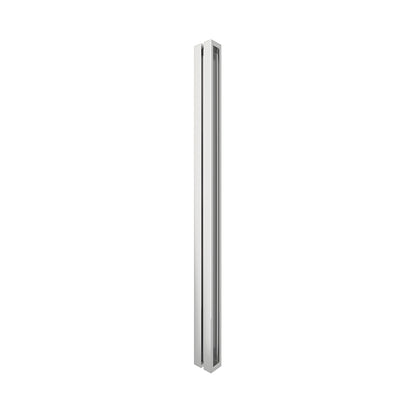 HPH480PS polished stainless steel O-style square shower handle, back-to-back for 3/8" glass.