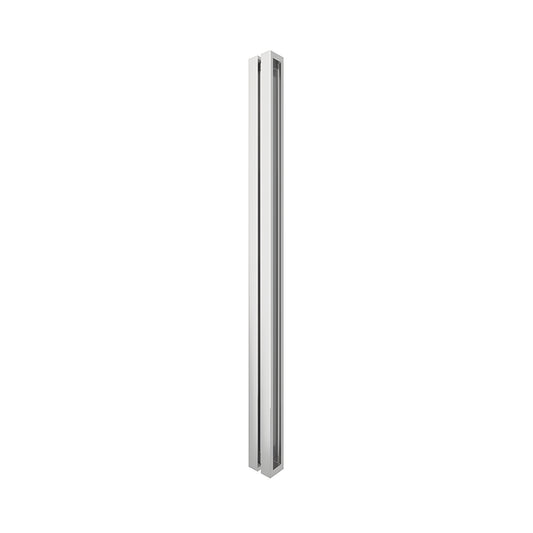 HPH480PS polished stainless steel O-style square shower handle, back-to-back for 3/8" glass.