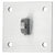 CRL 316 Brushed Stainless Square Mounting Plate for 12mm Handrail Rods