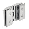 REG180CH polished chrome adjustable glass-to-glass shower hinge, solid brass, square profile