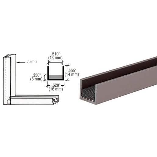 Duranodic Bronze Aluminum Jamb with Sponge Rubber Lining for Secure Door Sealing