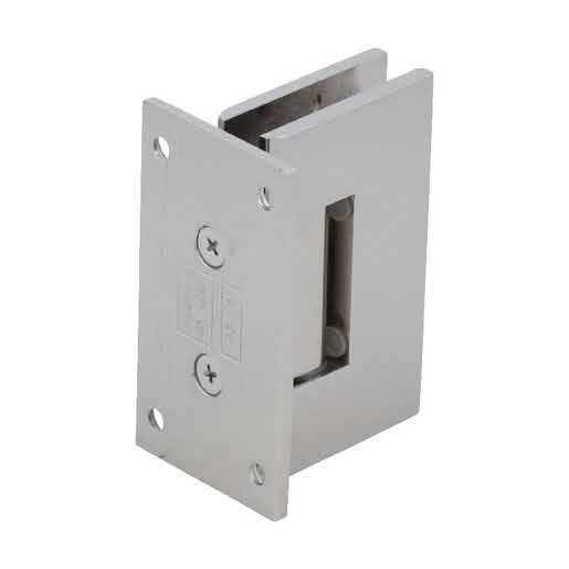 CRL Polished Nickel Geneva 537 Series Wall Mount Hinge with 5° Offset, Full Back Plate