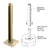 CRL Matte Bronze Steel 90° Stanchion for Rectangular Corner Posts