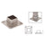 CRL Brushed Stainless Steel Square Handrail Flange for 1-1/2" Tubing