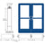 CRL-U.S. Aluminum Offset Pivot Door Pair w/ Panic Hardware, KYNAR®
