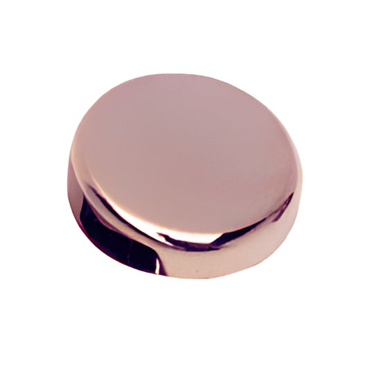 Polished brass round glass hinge cover plate, smooth disc for 5-6 mm glass doors - SKU EH158