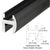 CRL Matte Black Deluxe 144 in Shower Door Header Kit