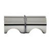 Polished nickel Crescent back-to-back glass knob (SDK140PN), solid brass, 1 in. diameter, fits 6-12 mm frameless shower doors
