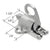 CRL Projecting Window Spring Catch Latch - 1-3/8 in Screw Holes