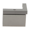 CRL Cardiff squared brushed nickel pivot hinge (right-hand) for 8-10mm glass, wall-mount shower hinge, SKU CAR05RBN