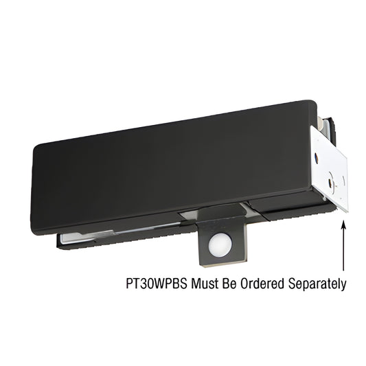 PT3034P1VMBL matte black wall-mounted transom pivot patch fitting for 3/4" glass.